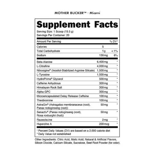 Mother Bucker Pre-Workout